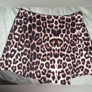 Leopard Print Mini Skort
